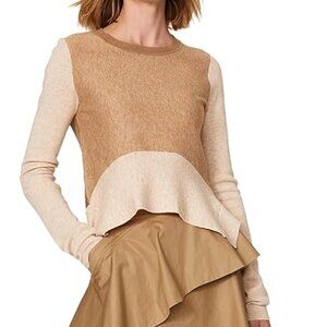 Three Tome collective Colorblock Merino Wool Sweater Size XS